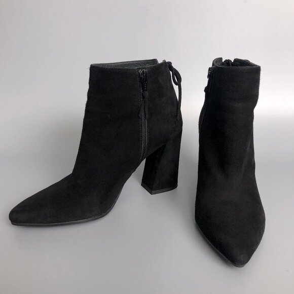 Wow! Stuart Weitzman Black Suede Ankle Boots - Picture 1 of 10